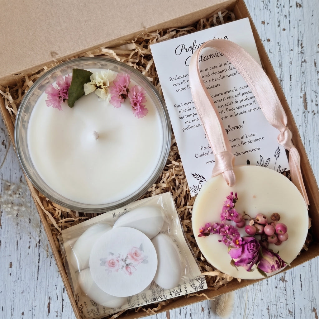 Cofanetto Candela Aromatica e Profumatore Botanico