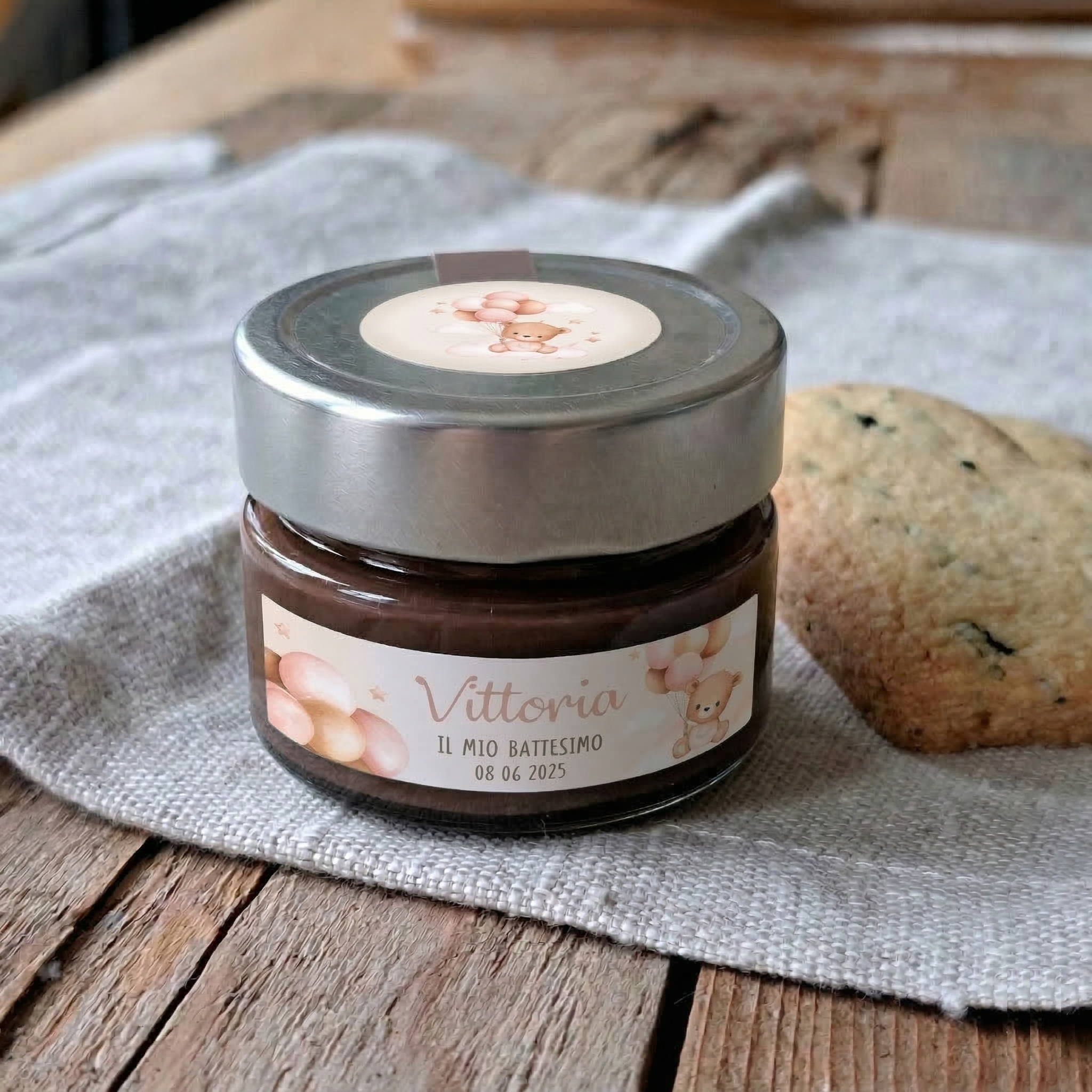 Bomboniera Crema di Nocciole "Orsetto Rosa"