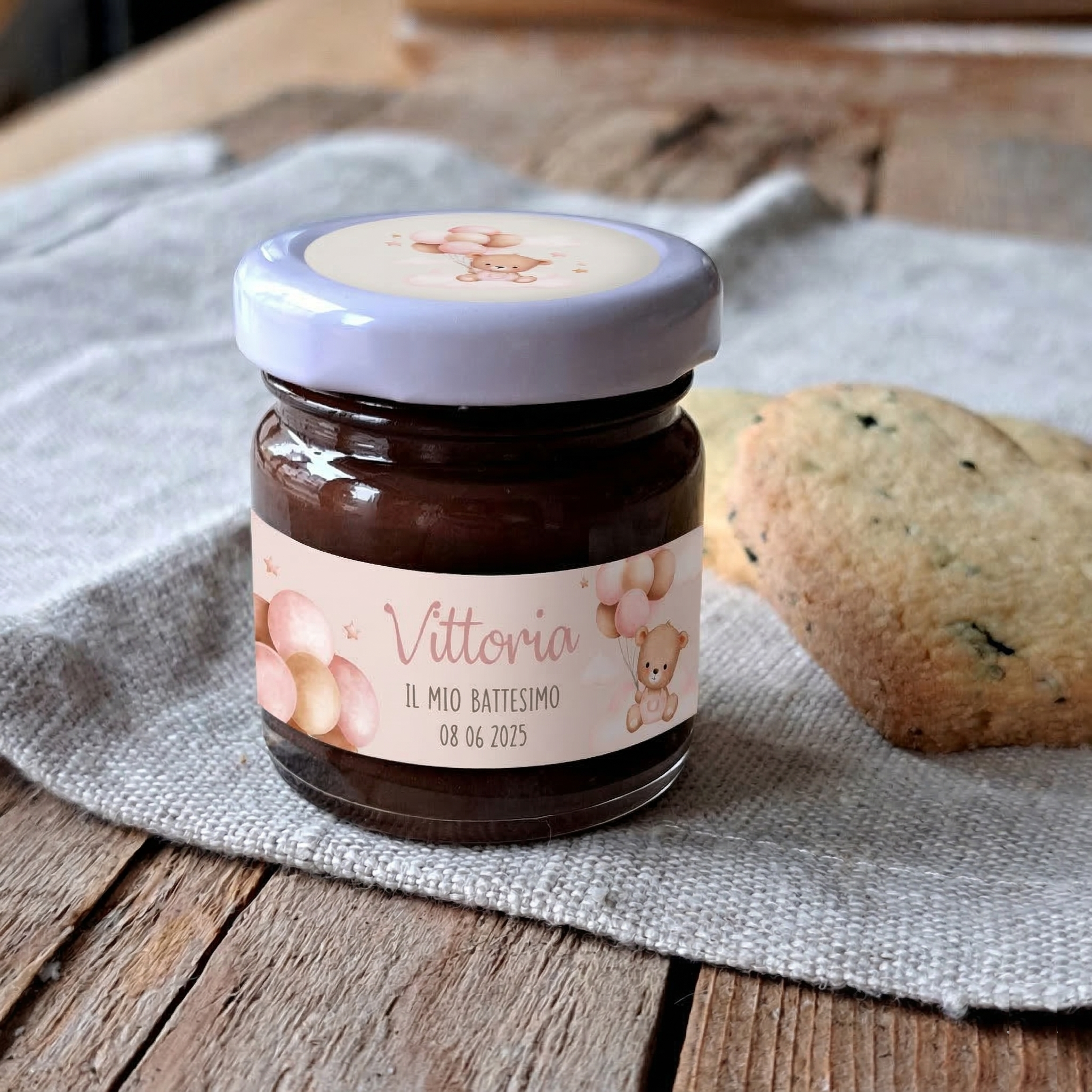 Bomboniera Crema di Nocciole "Orsetto Rosa"