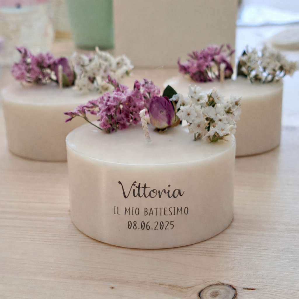 Bomboniera Candela Torta 110 g Orsetto Rosa