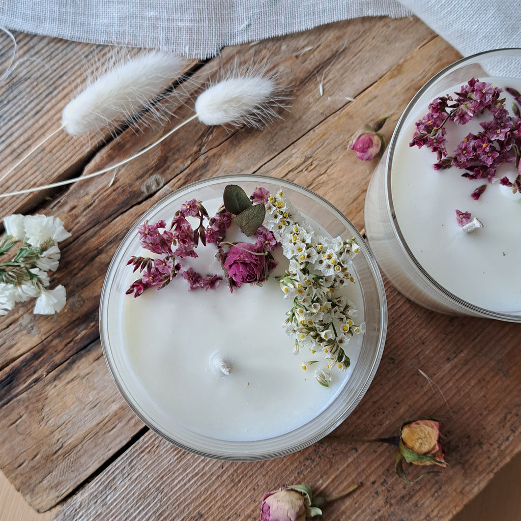 Candela Profumata Botanica Gelsomino e Rosa in cera vegetale