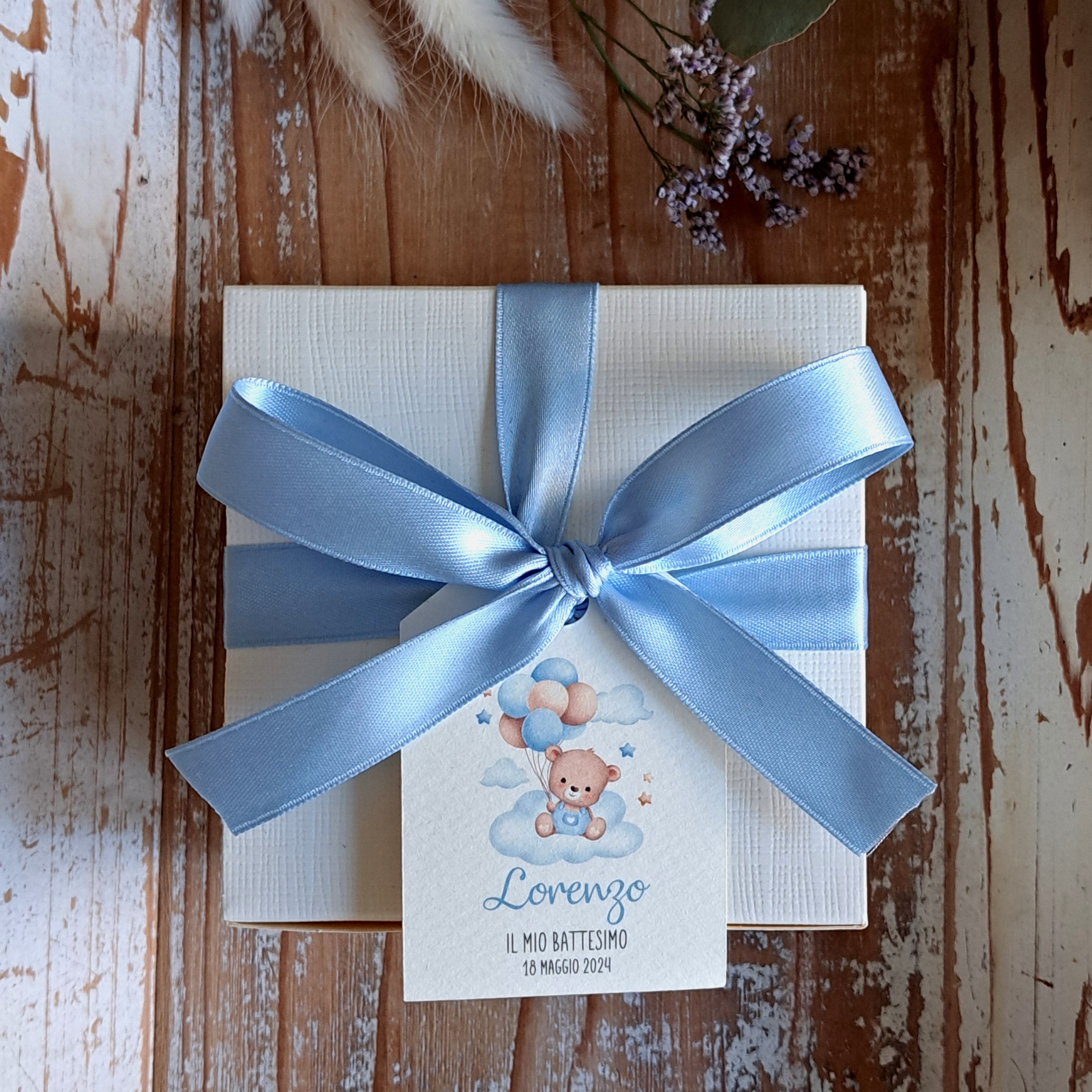 Bomboniera Candela Torta 110 g Orsetto Azzurro