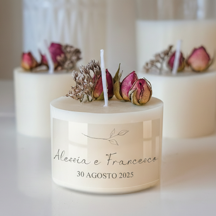 Bomboniera Candela Torta 50 g Ramo