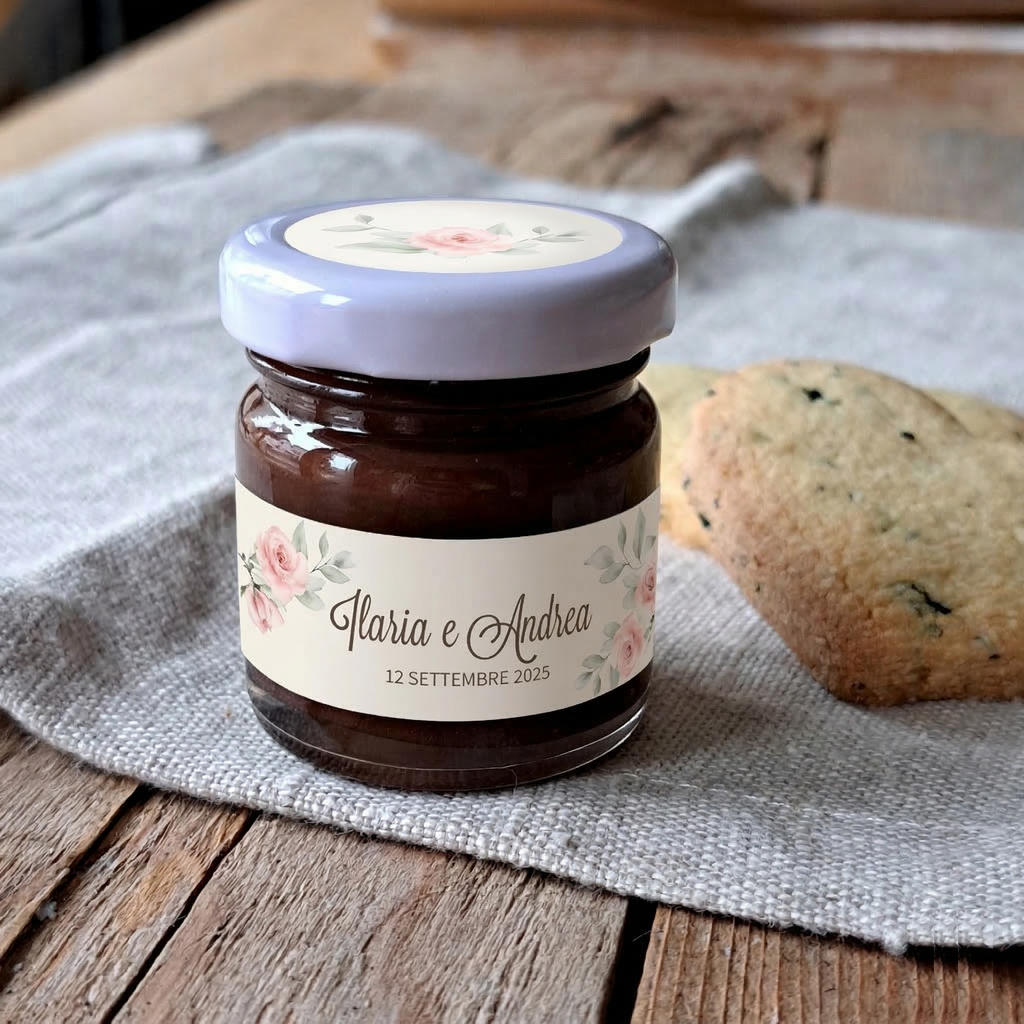 Bomboniera Crema di Nocciole "Bouquet di Rose"