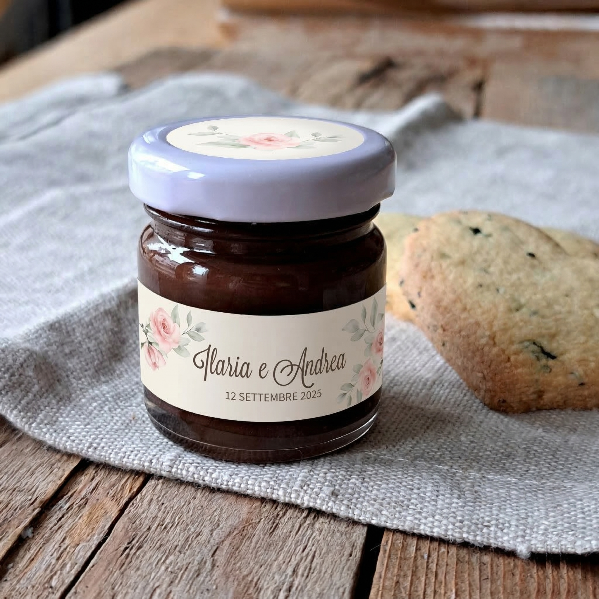 Bomboniera Crema di Nocciole "Bouquet di Rose"