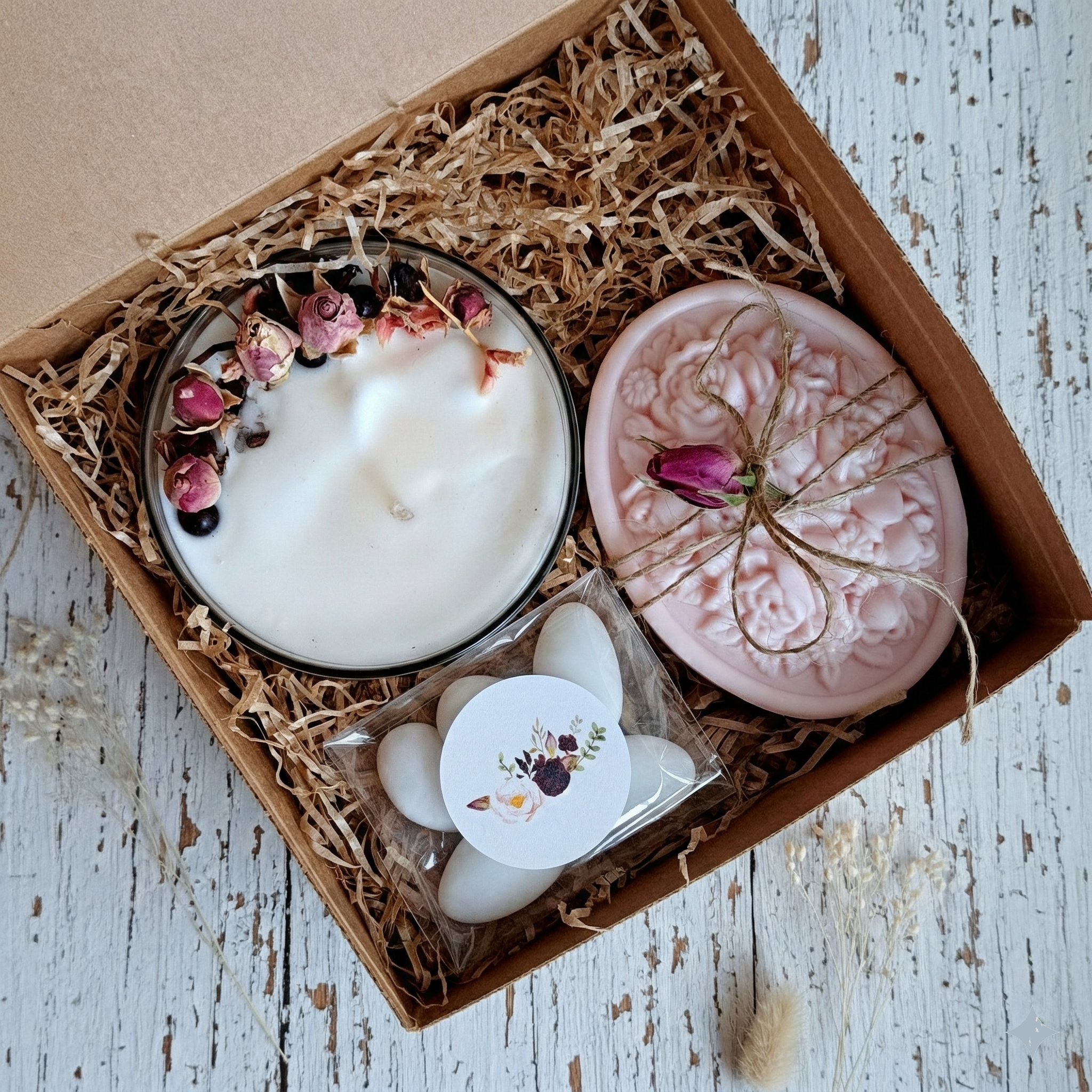 Cofanetto Candela Botanica e Sapone Rosa