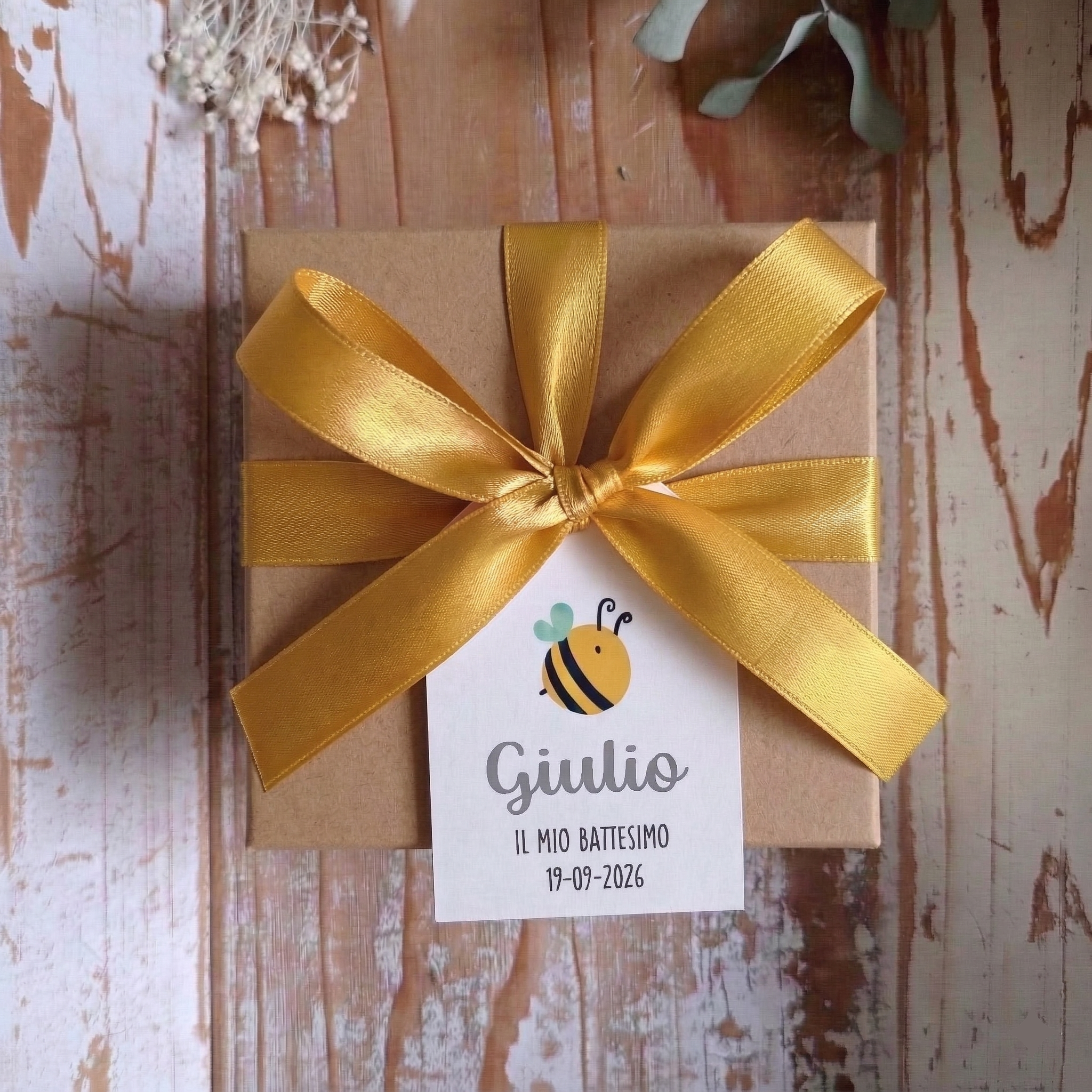 Bomboniera Miele 50 g Millefiori "Gocce di Natura" - Grafica "Ape"