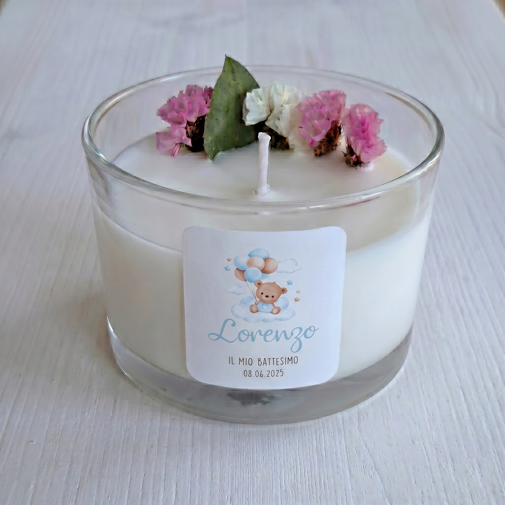 Bomboniera Candela Aromatica 140 g "Orsetto Azzurro"