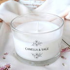 Candela Profumata Camellia & Sage in Cera Vegetale