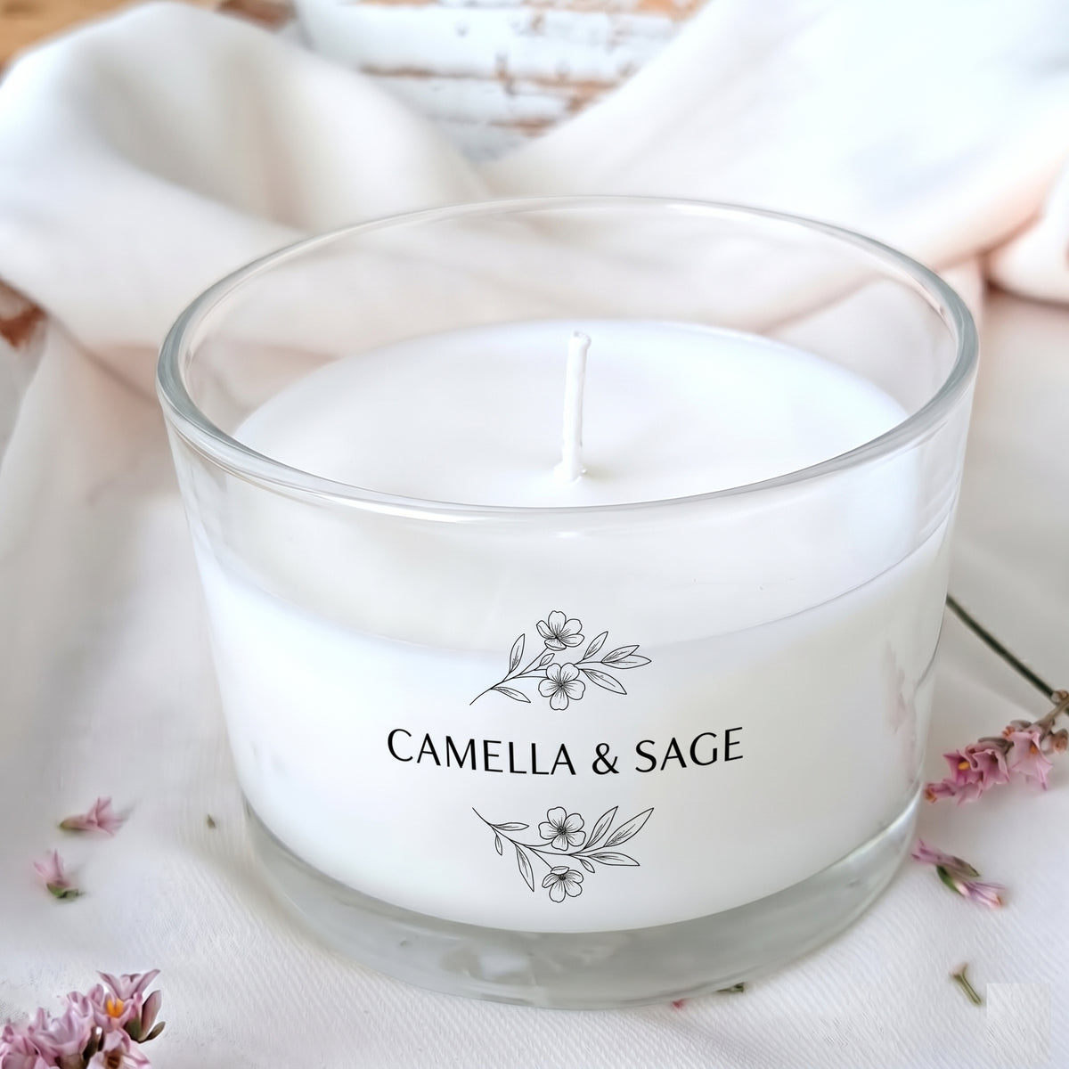 Candela Profumata Camellia & Sage in Cera Vegetale