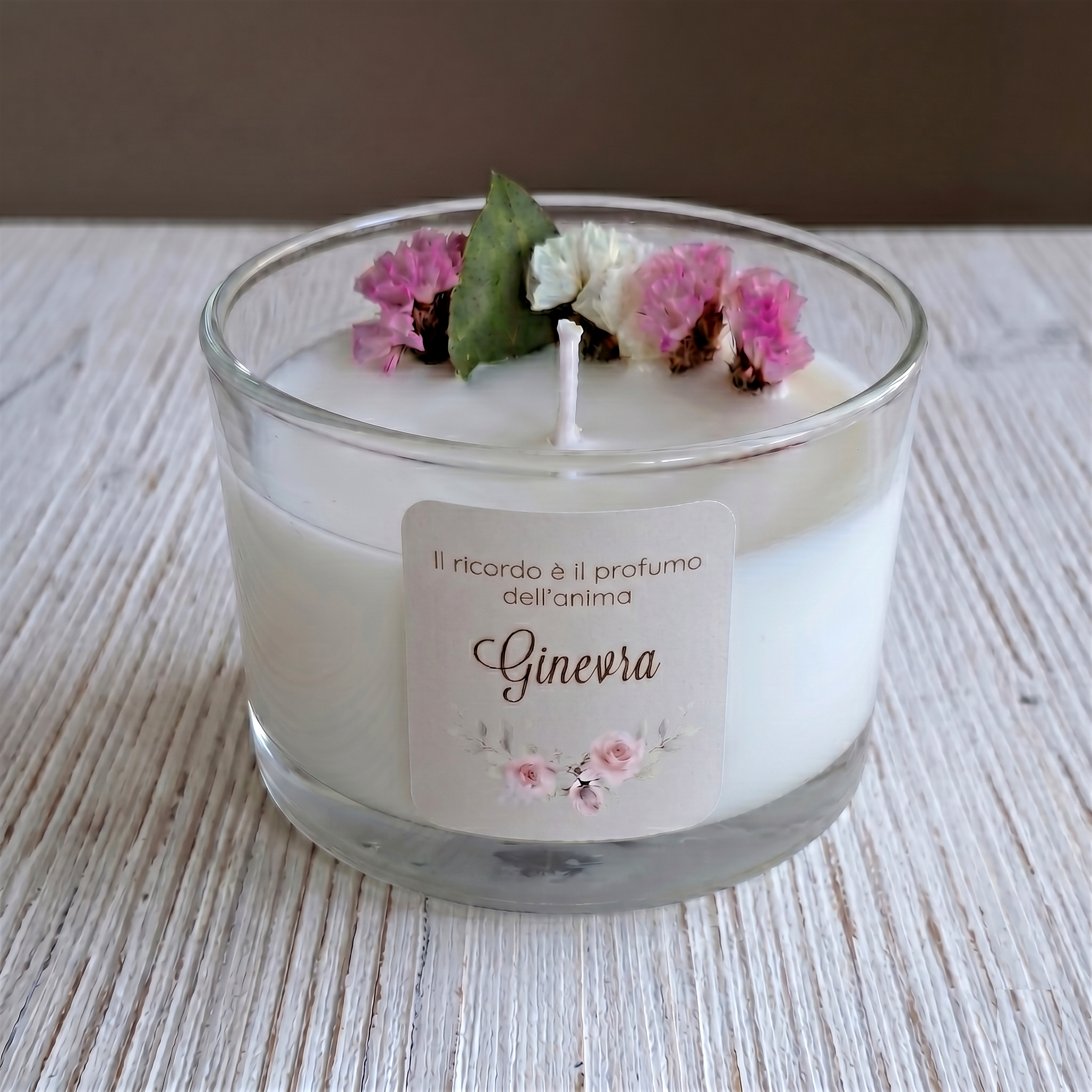 Bomboniera Candela Aromatica 140 g "Bouquet di Rose"
