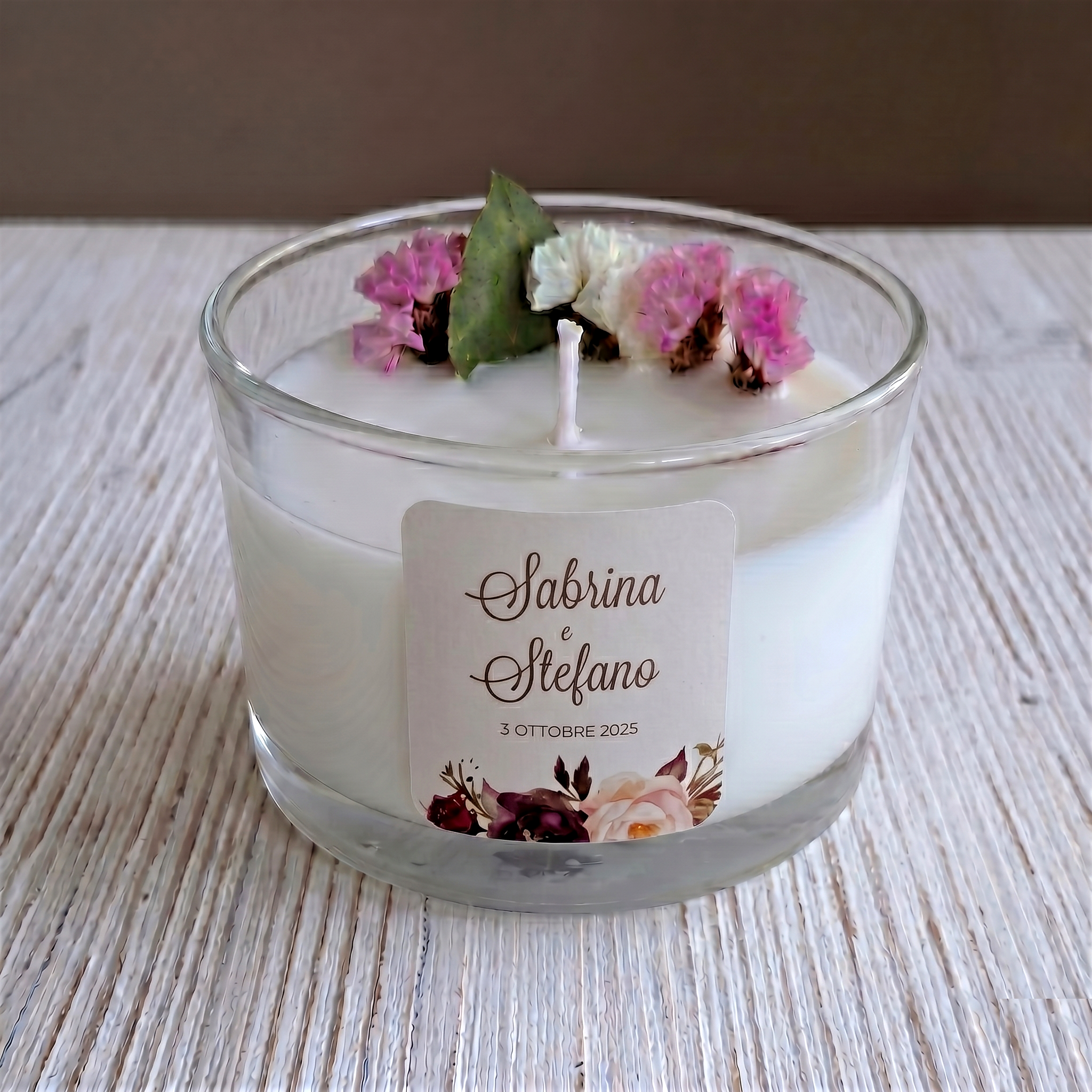 Bomboniera Candela Aromatica 140 g "Rose"