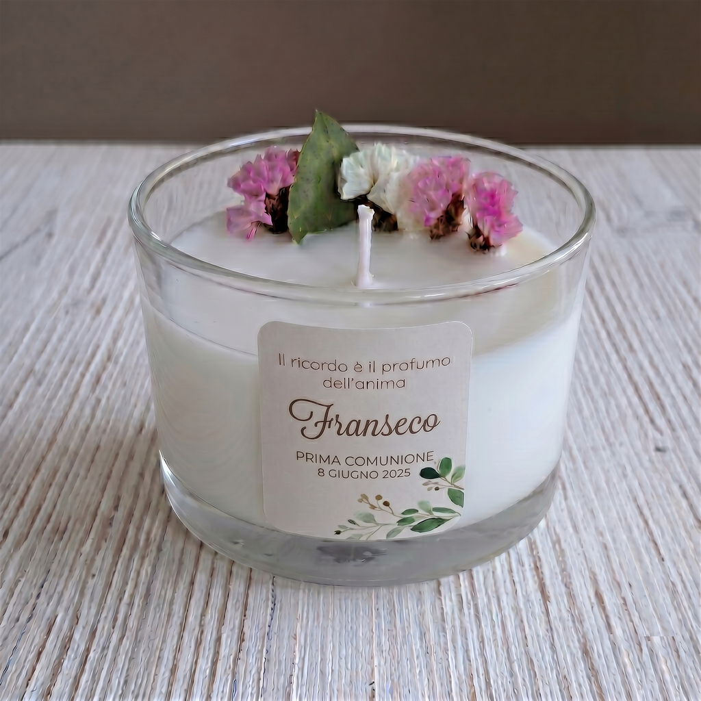 Bomboniera Candela Aromatica 140 g "Rametto Verde"