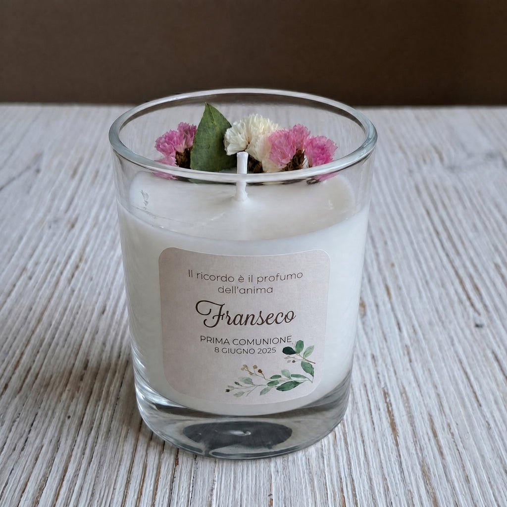 Bomboniera Candela Aromatica 70 g "Rametto Verde"