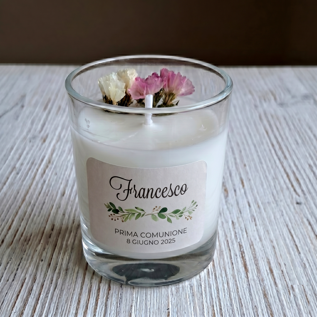 Bomboniera Candela Aromatica 70 g "Rametto Verde"