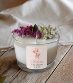 Bomboniera Candela Botanica 70 g "Orsetto Rosa"
