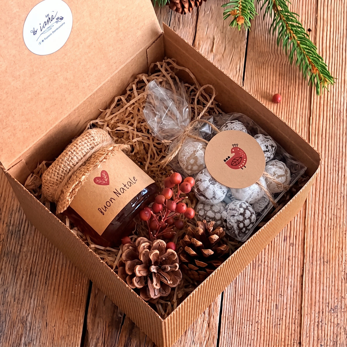Cofanetto Miele 130 gr e Caramelle Drops Propoli e Limone Regalo di Natale