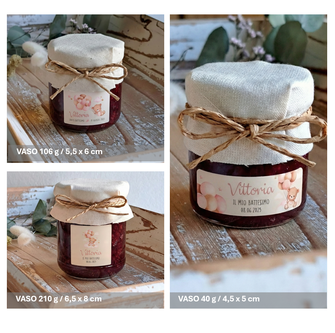 Bomboniera Confettura "Orsetto Rosa" - BY IANA BOMBONIERE