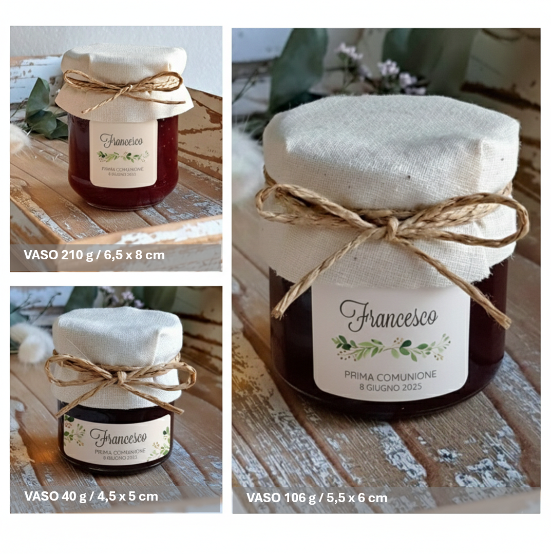 Bomboniera Confettura "Rametto Verde" - BY IANA BOMBONIERE