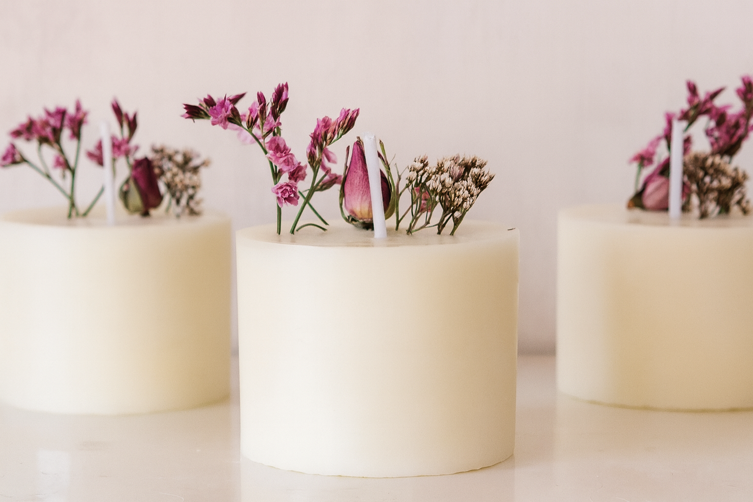 Bomboniera Candela Torta 50 g Bouquet