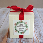 Bomboniera Laurea Miele 50 g Ghirlanda Bacche Rosse