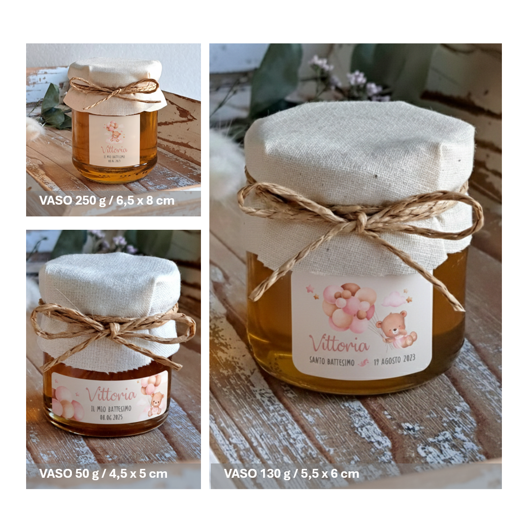 Bomboniera Miele "Orsetto Rosa" - BY IANA BOMBONIERE