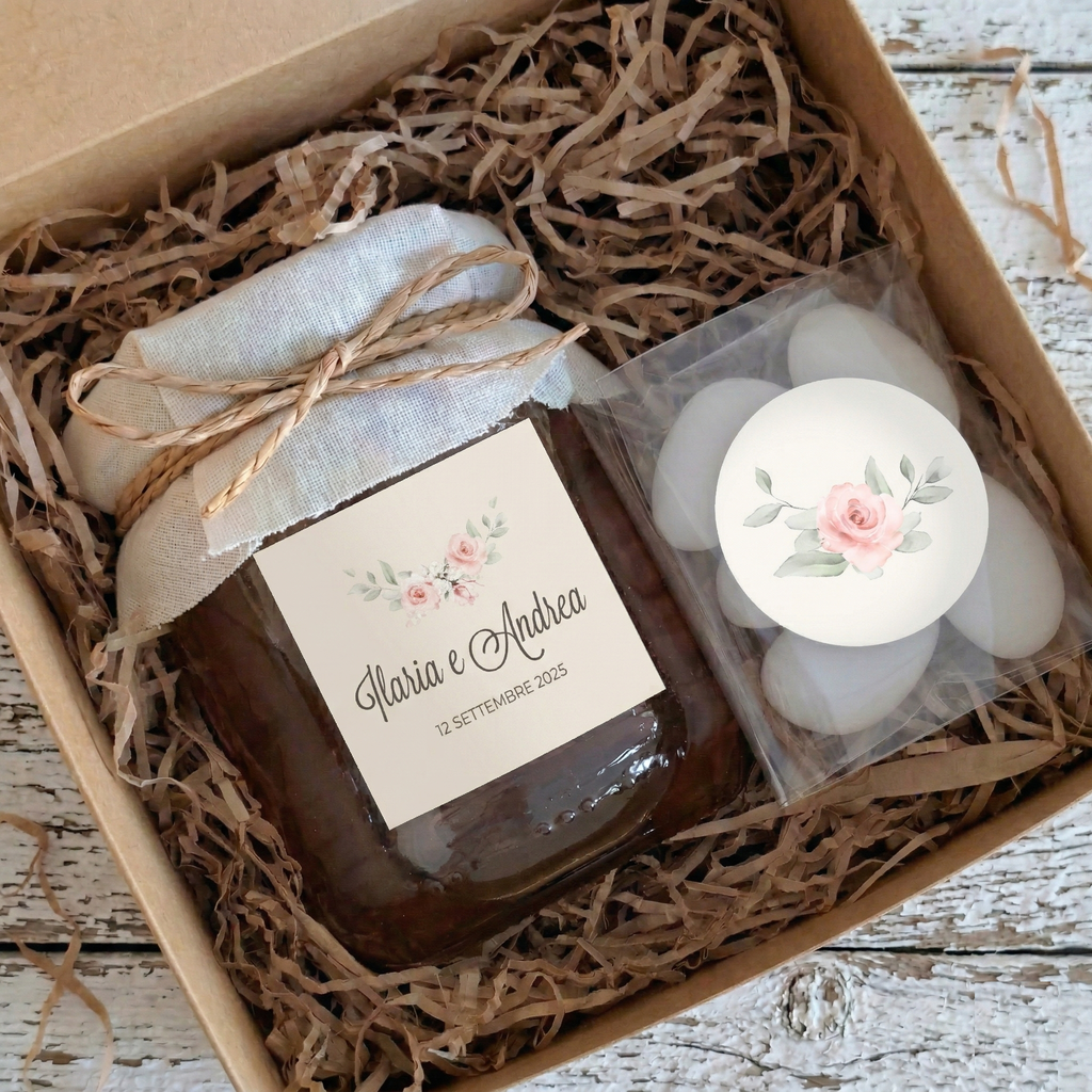 Bomboniera Miele 250 g "Bouquet di Rose"