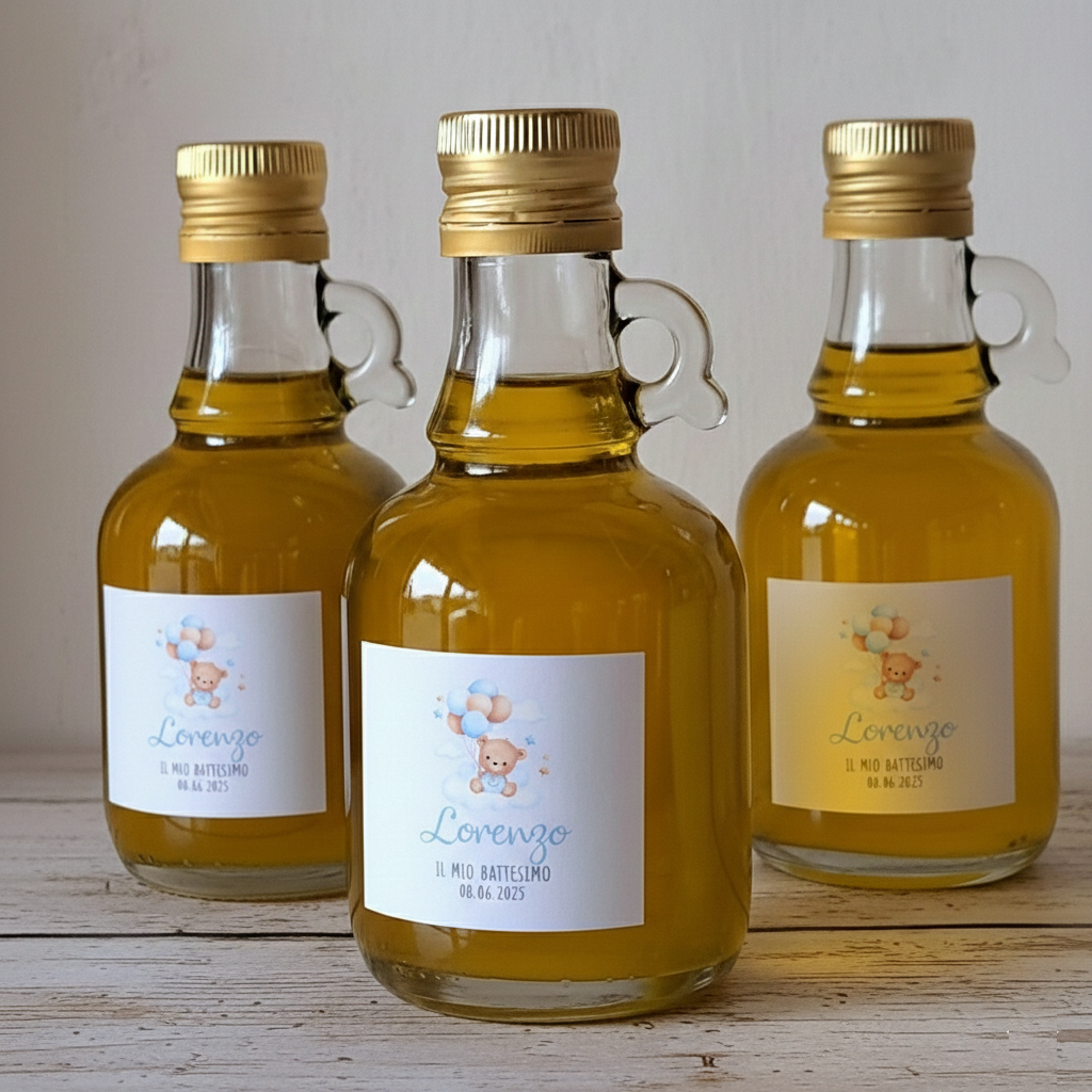 Bomboniera Olio Evo "Orsetto Azzurro" - BY IANA BOMBONIERE