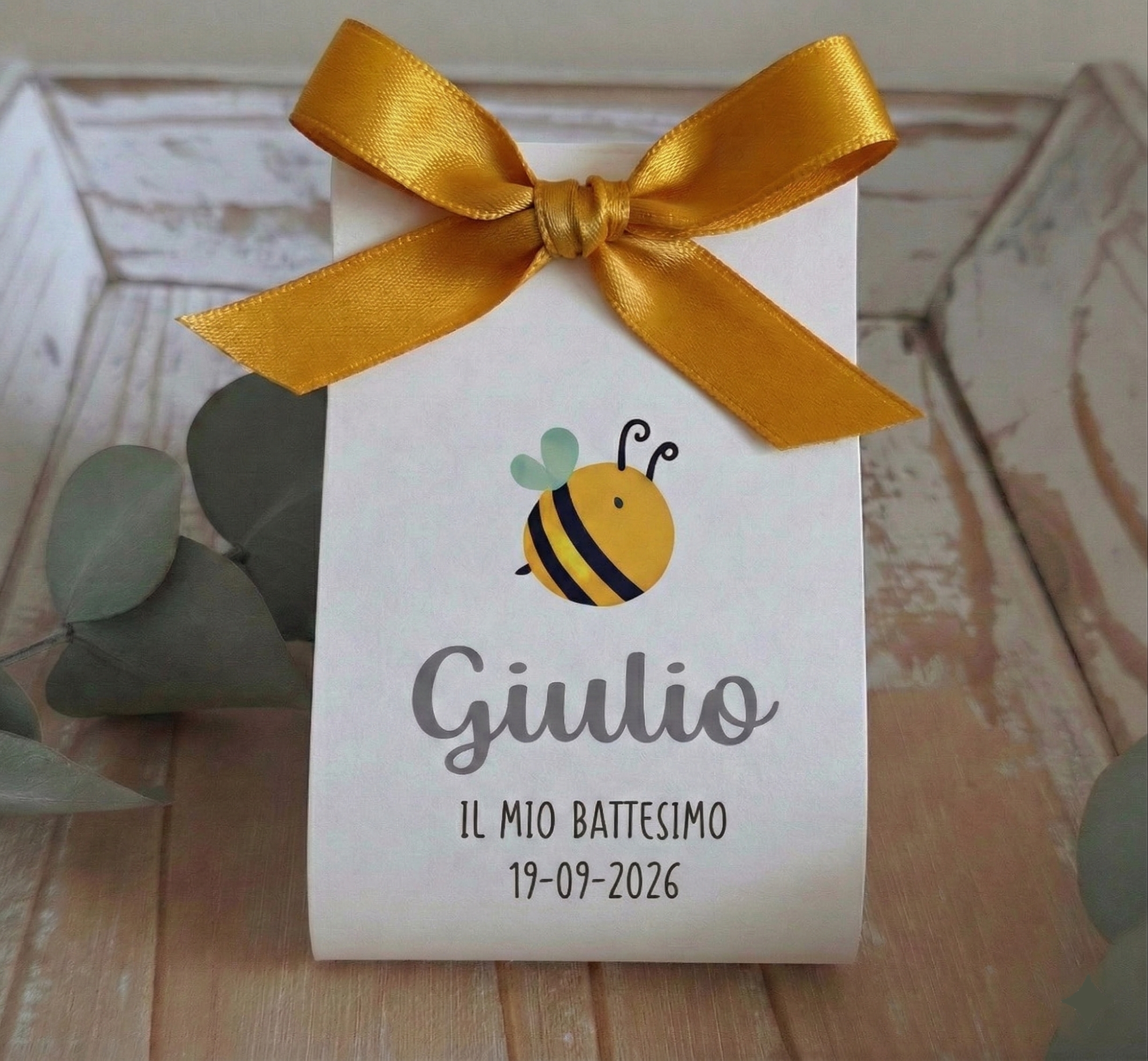 Portaconfetti Bustina in Cartoncino "Ape"