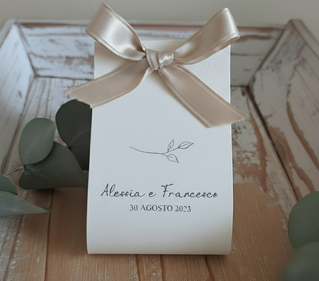 Portaconfetti Bustina in Cartoncino "Ramo"