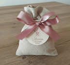 Portaconfetti Sacchetto di Stoffa "Orsetto Rosa"
