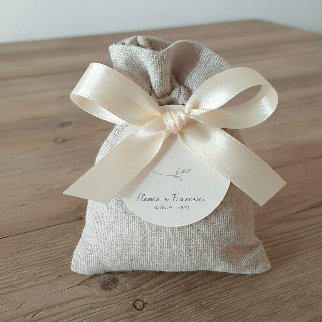 Portaconfetti Sacchetto di Stoffa "Ramo"