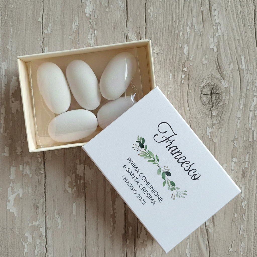 Portaconfetti Scatolina a Fiammifero "Rametto Verde"