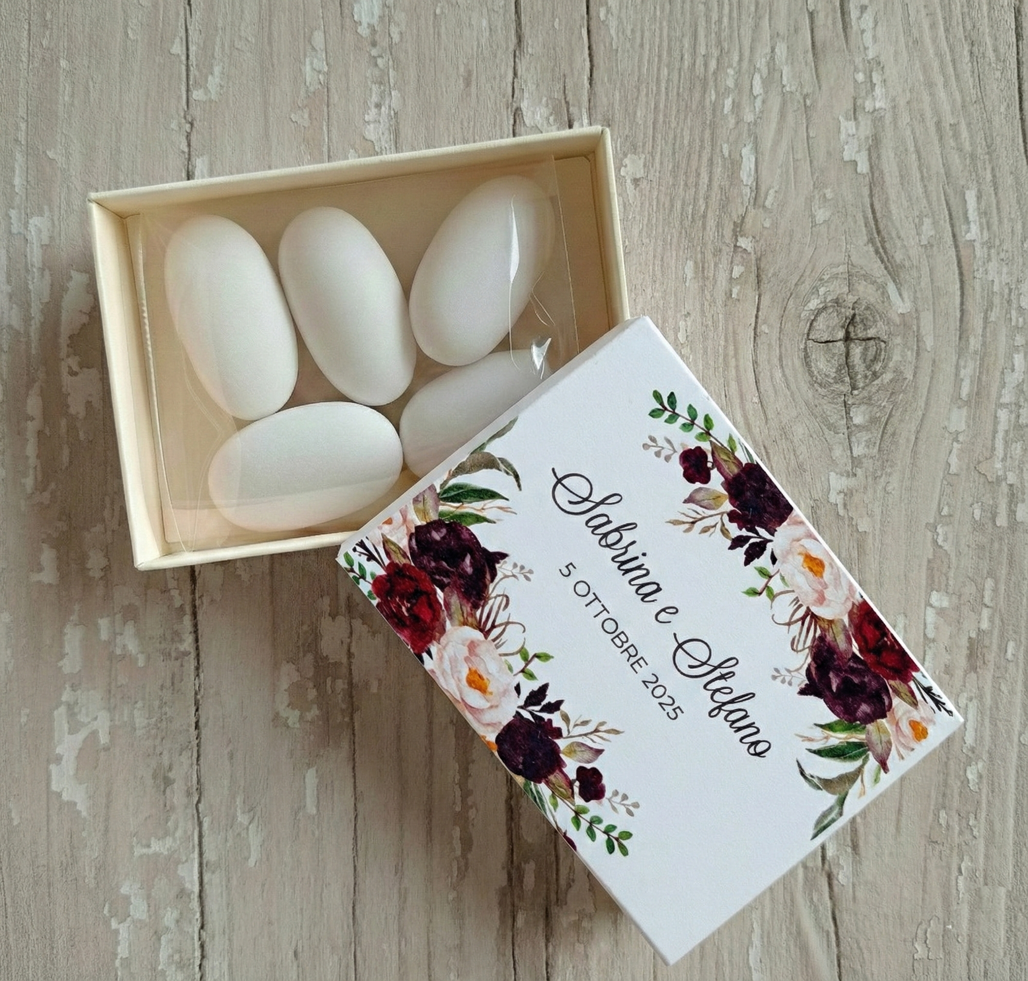 Portaconfetti Scatolina a Fiammifero "Rose"