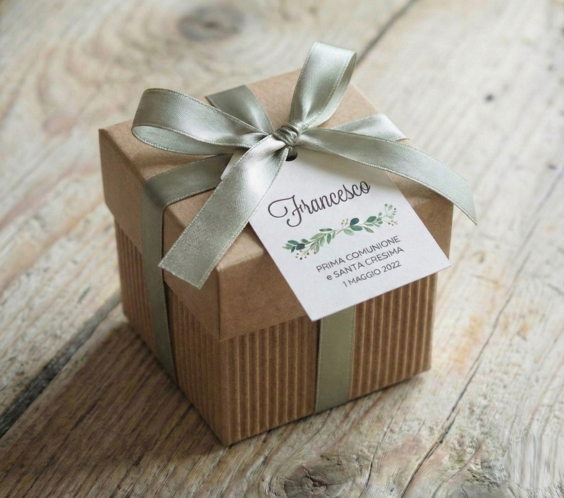 Portaconfetti Scatolina "Rametto Verde"