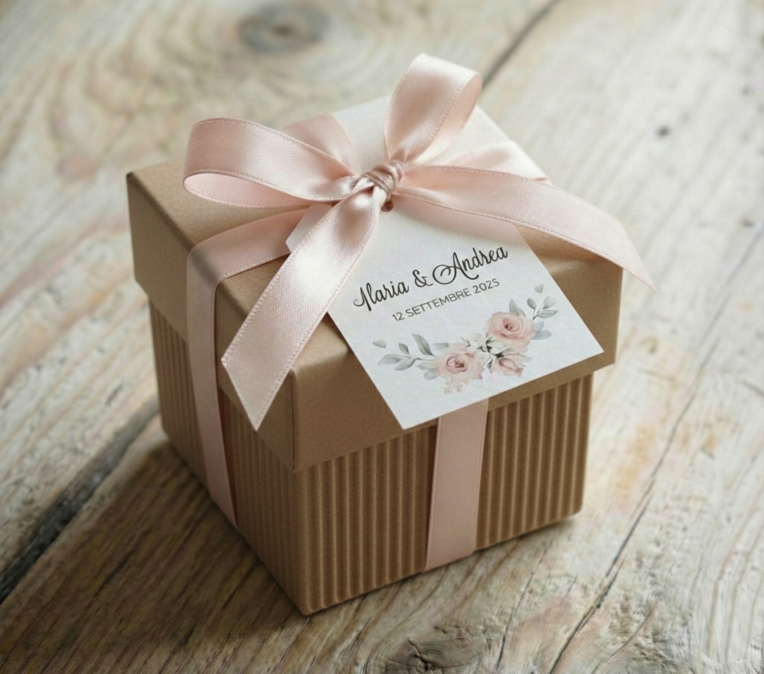 Portaconfetti Scatolina "Bouquet di Rose"