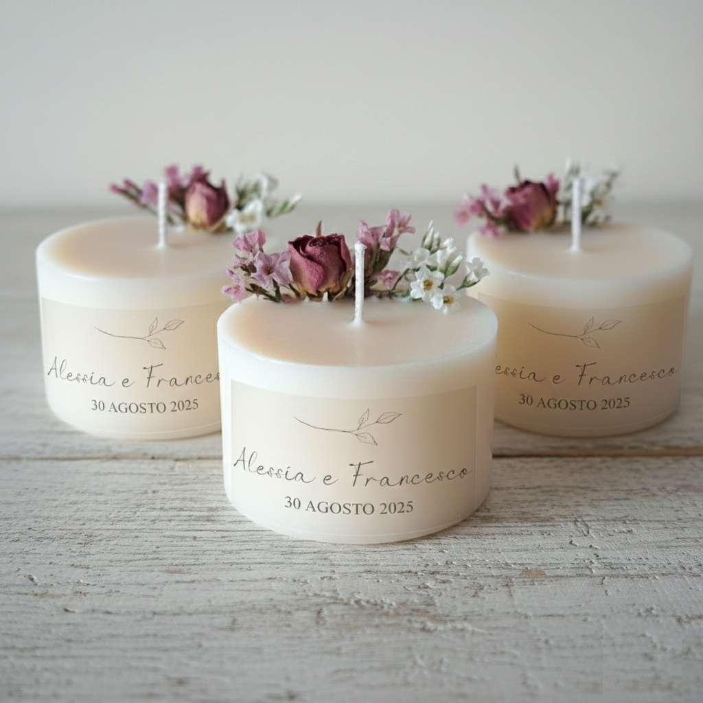 Bomboniera Candela Botanica Torta "Ramo" - BY IANA BOMBONIERE