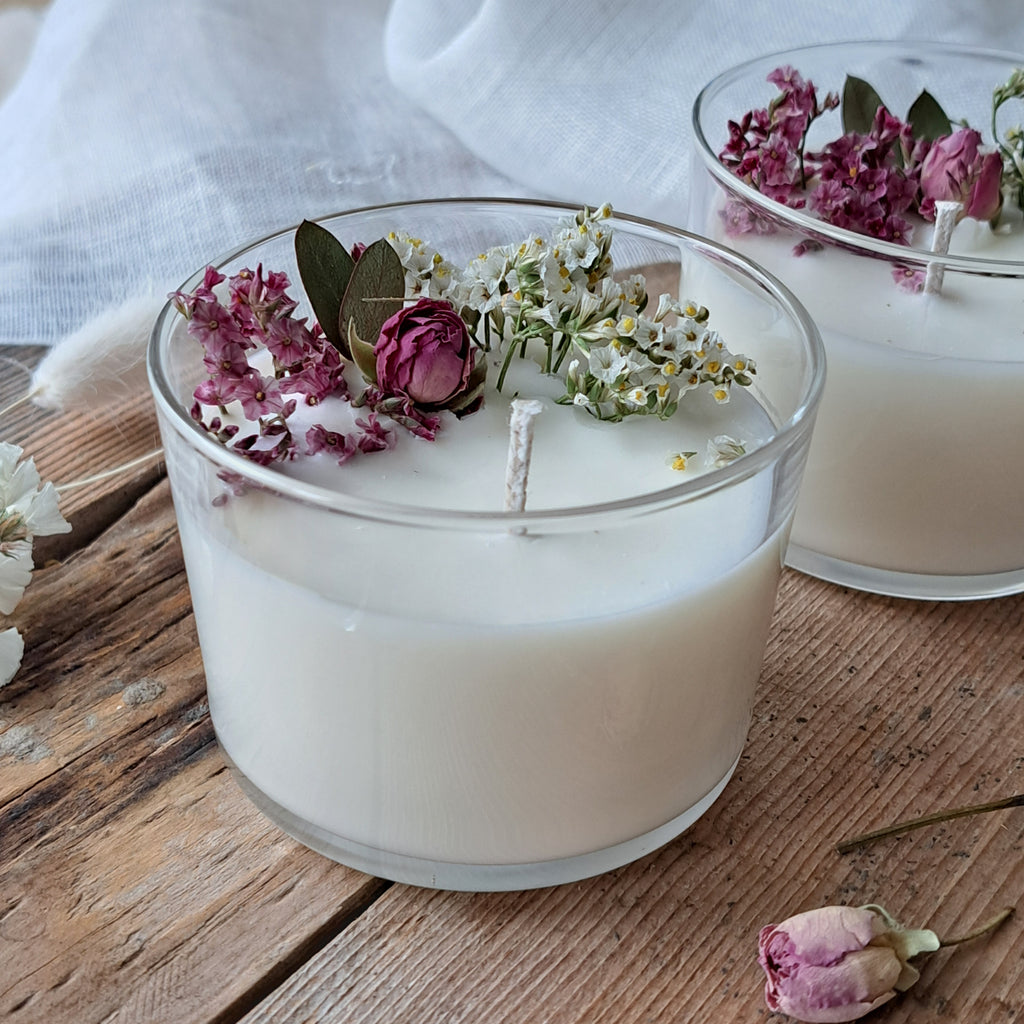 Candela Profumata Botanica Gelsomino e Rosa in cera vegetale