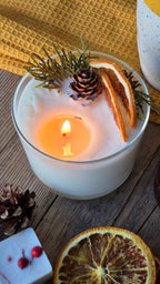 BOX COCCOLE NATALIZIE Regalo di Natale Tazza Miele Candela e Infuso di frutta