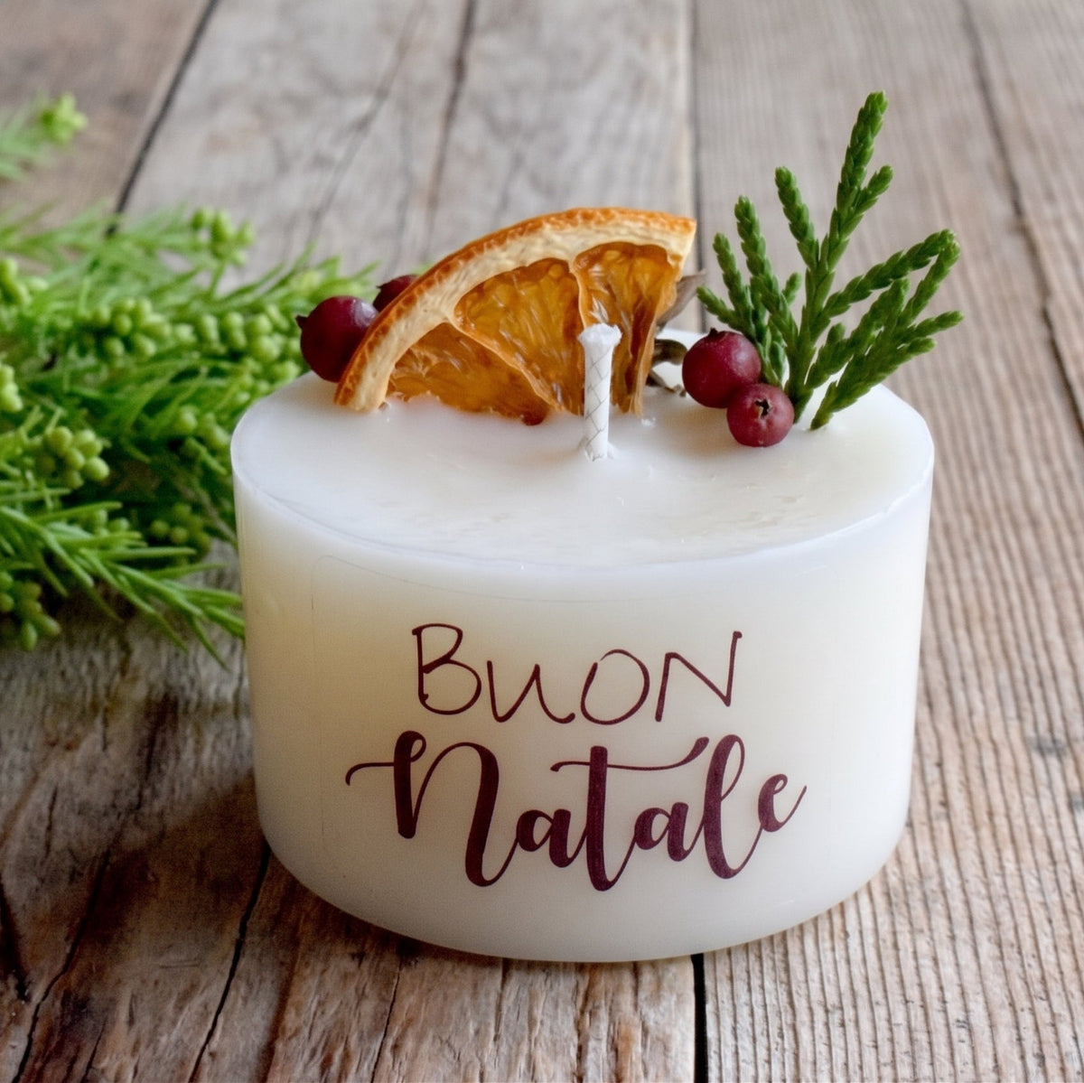 Candela Botanica 50 gr Regalo di Natale