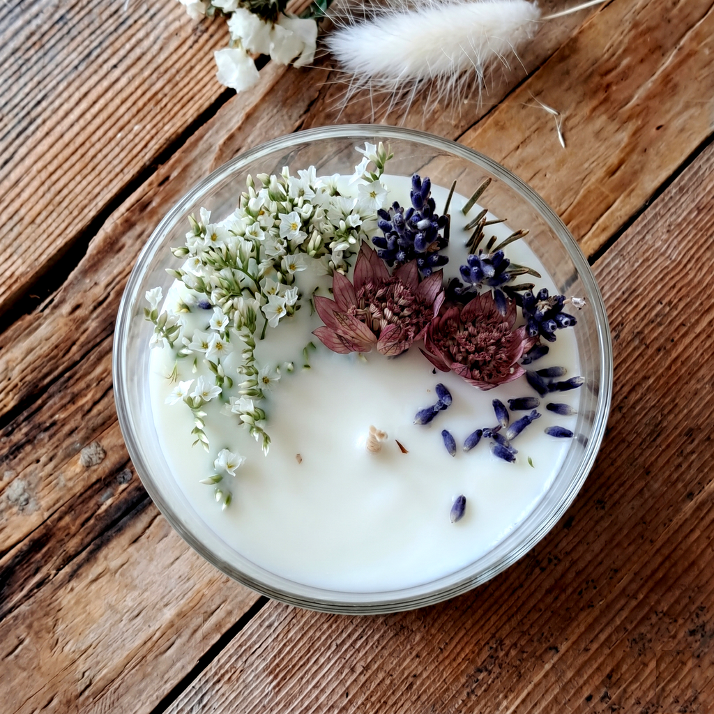 Candela Profumata Botanica Lavanda e Rosmarino in cera vegetale 140 g