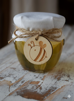 Ciondolo in legno ape incisa