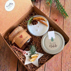 Cofanetto Miele 130 gr e Crema di Nocciole Candela e Profumatore Botanico Regalo di Natale