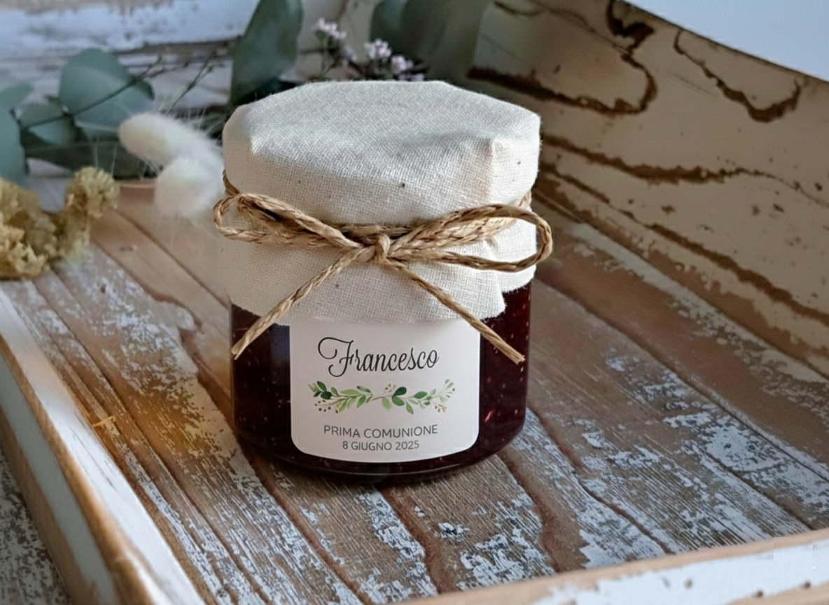 Bomboniera Confettura "Rametto Verde" - BY IANA BOMBONIERE