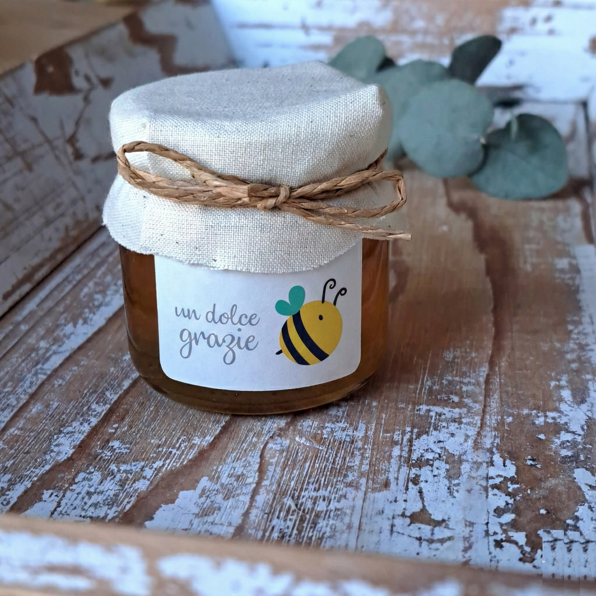 Bomboniera Miele vaso 130 g Millefiori "Gocce di Natura"