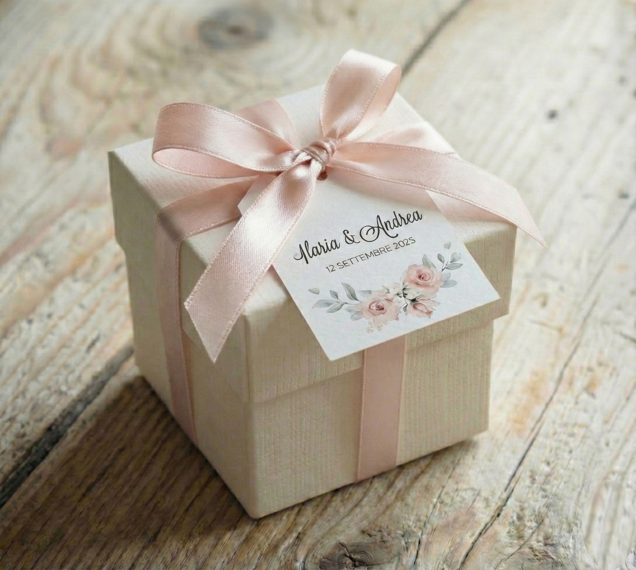 Portaconfetti Scatolina "Bouquet di Rose"